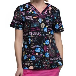 Disney Dory Finding Nemo Scrub Top